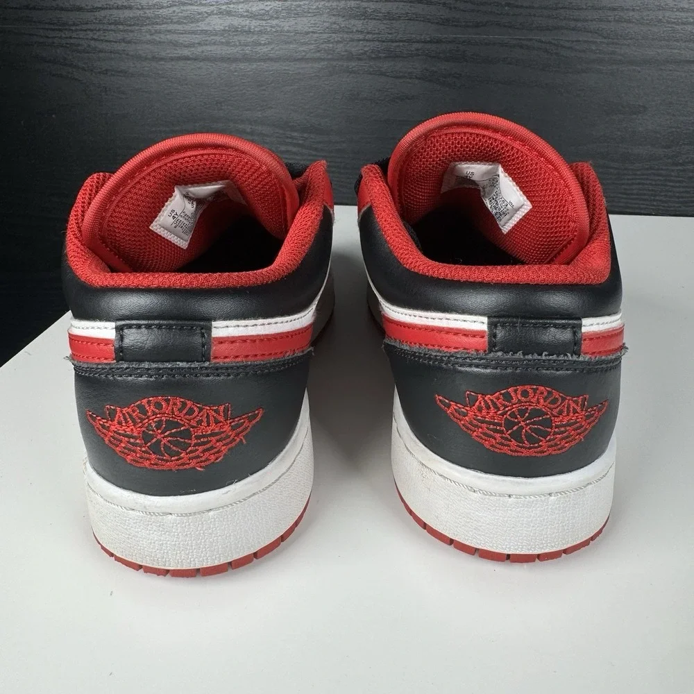 + Size 4Y - Jordan 1 Low Reverse Black Toe 553560-163